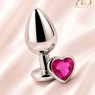 Plug Anal com Pedra Rosa — P
